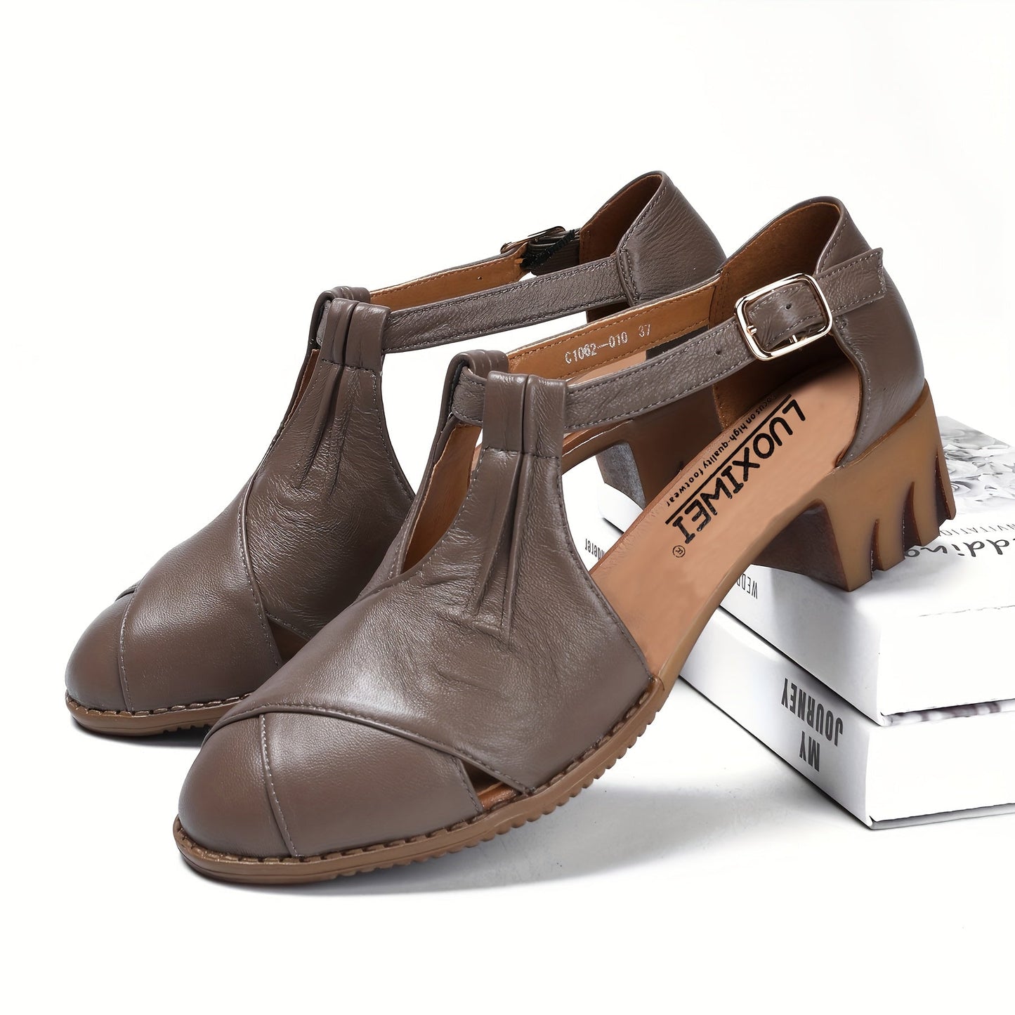 Damen Komfort-Sandalen mit Keilabsatz und Vintage-Touch – Elegante Sommerschuhe für Alltag & Freizeit