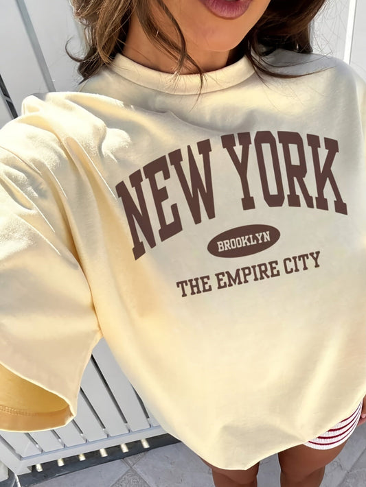 Damen Oversize T-Shirt New York Brooklyn The Empire City – Urban Vintage Style