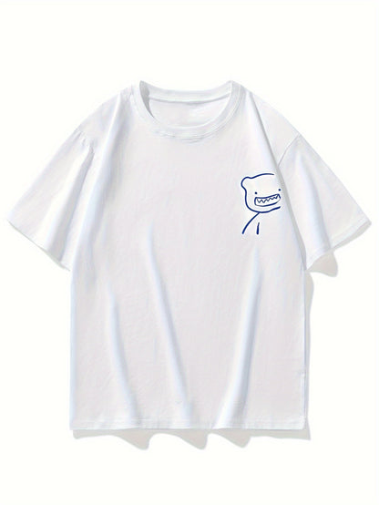 Herren Oversize T-Shirt mit künstlerischem Bärenmotiv und modernem Streetwear-Stil