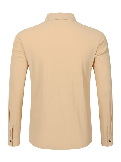 Herren Freizeit Leinenhemd – Langarm, Stilvoller Look für Alltag und Urlaub