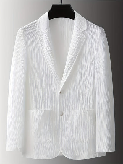 Herren Anzug mit modernem Streifen-Design – Eleganter Freizeitanzug für Frühling und Sommer