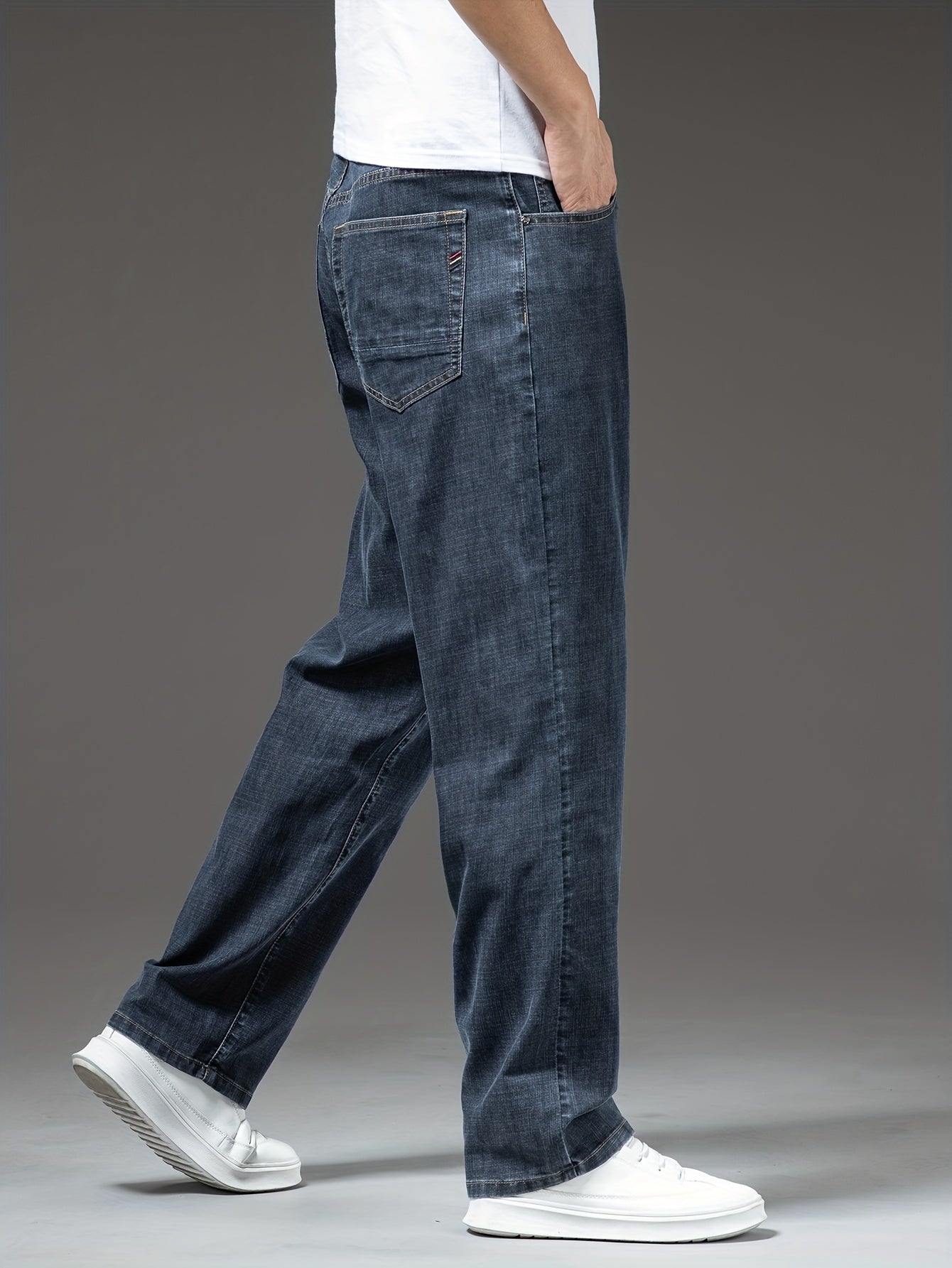 Herren Weite Jeans Straight Fit – Lässige Basic Denim Hose für Alltag & Freizeit