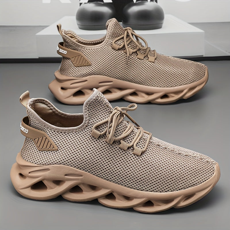 Herren Sneaker Sportliche Straßenschuhe mit Futuristischer Sohle – Laufen, Fitness & Freizeit
