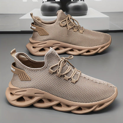 Herren Sneaker Sportliche Straßenschuhe mit Futuristischer Sohle – Laufen, Fitness & Freizeit