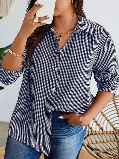 Damen Karohemd im lässigen Boyfriend-Stil für Freizeit und Alltag