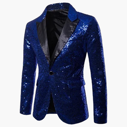 Herren Luxus Pailletten Sakko – Eleganter Party- und Bühnenblazer im modernen Design