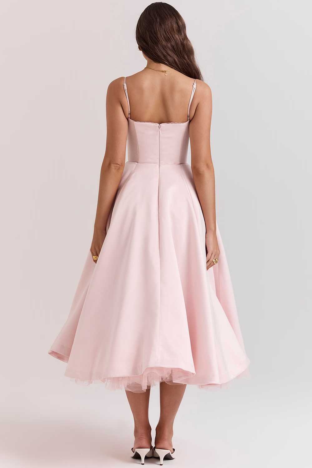 Damen Festliches Cocktailkleid Abendkleid mit Bustier und weitem Rock – Eleganter Vintage-Look für besondere Anlässe