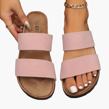 Damen Bequeme Zweiriemen-Sandalen für Alltag und Freizeit