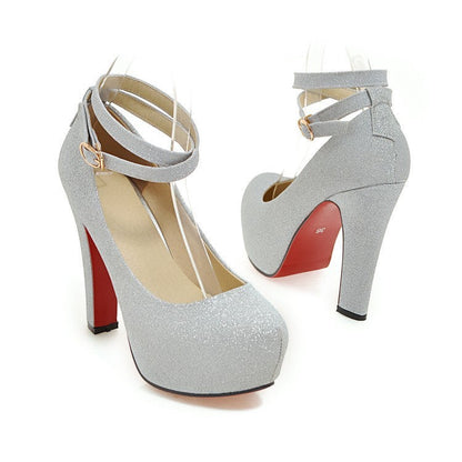 Judith – Damen High Heels mit Plateau und Schnalle