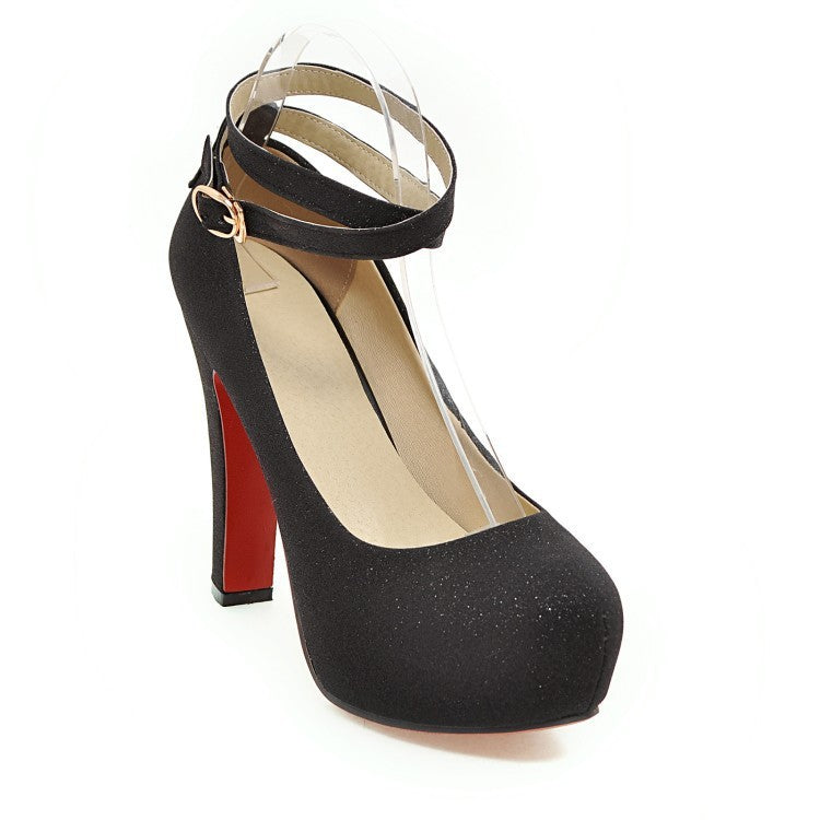 Judith – Damen High Heels mit Plateau und Schnalle