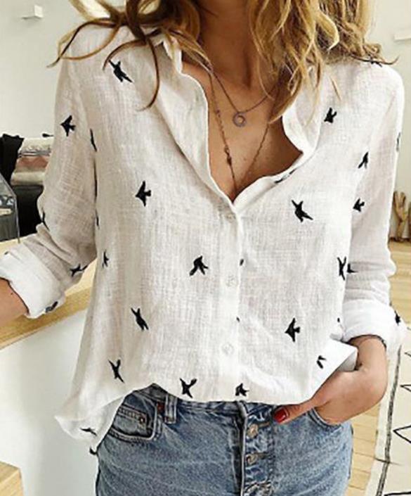 Brenda – Lockeres Langarmhemd aus Veganes Leinen