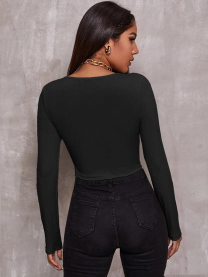 Juliet – Harajuku Damen Bluse in Schwarz