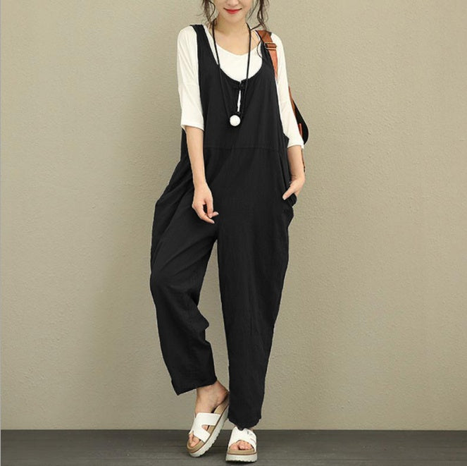 Lisa – Weite Damenlatzhose aus Baumwollmischung