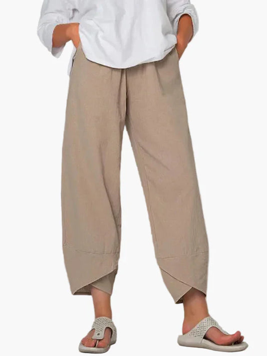 Damen Weite Cropped-Hose mit entspanntem Schnitt – Lässige Freizeithose, stilvoll & bequem