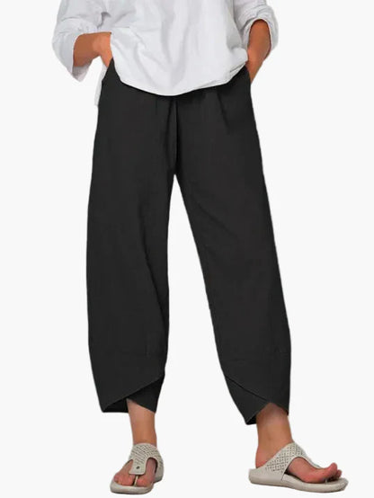 Damen Weite Cropped-Hose mit entspanntem Schnitt – Lässige Freizeithose, stilvoll & bequem