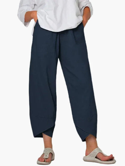 Damen Weite Cropped-Hose mit entspanntem Schnitt – Lässige Freizeithose, stilvoll & bequem