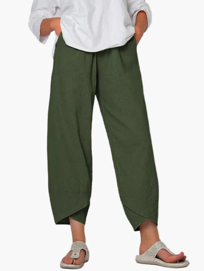 Damen Weite Cropped-Hose mit entspanntem Schnitt – Lässige Freizeithose, stilvoll & bequem