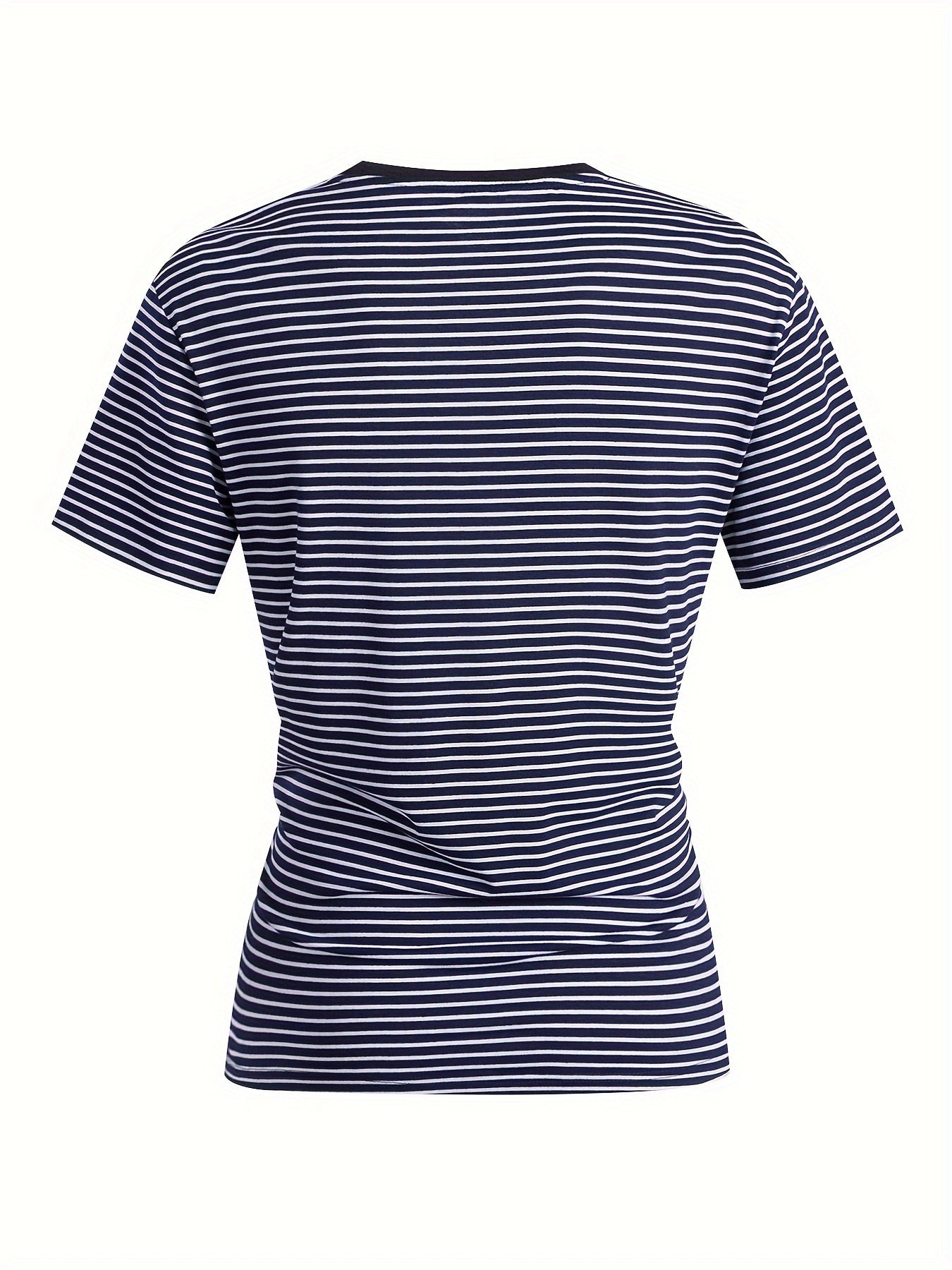 Herren T-Shirt mit Streifenmuster – Kurzarm, Zeitloser Stil, Vielseitig für Alltag und Freizeit