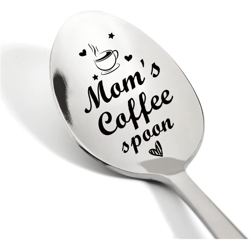 Muttertag Geschenk – Löffel für Frauen, graviert mit „Mom's Coffee Spoon“, stilvoller Kaffeelöffel für Mamas