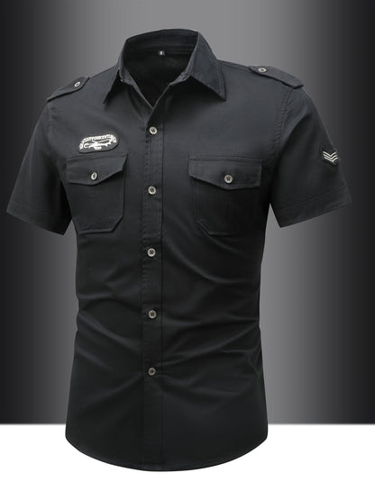 Herren Utility Hemd im Military Style – Kurzarm, Freizeit, Outdoor