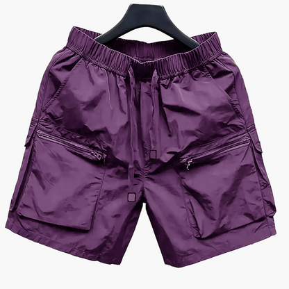 Herren Cargo Shorts mit großen Taschen und Reißverschlüssen – Urban Freizeitstil