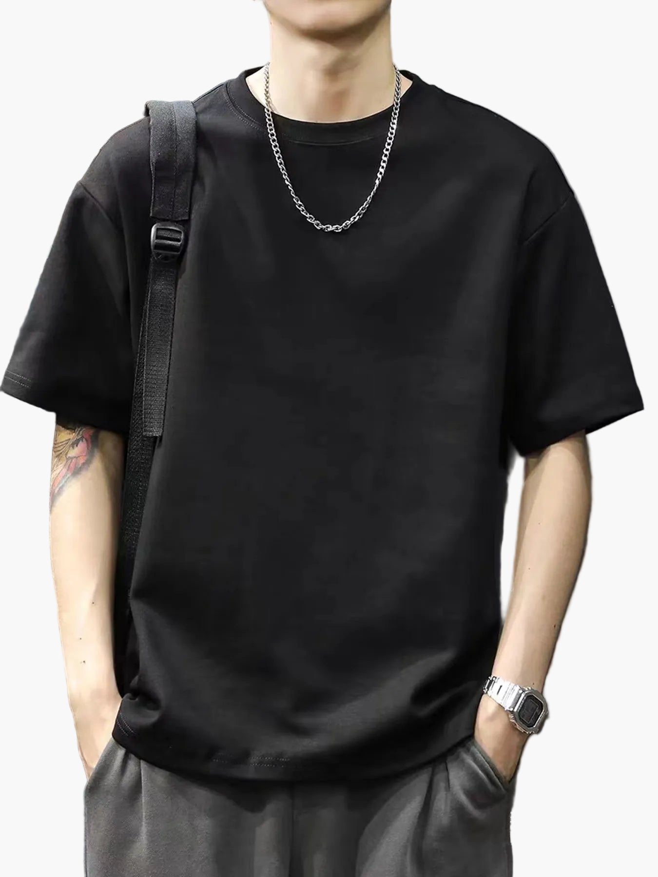 Herren Basic Oversize T-Shirt – Lässiger Streetwear Stil für Alltag & Freizeit