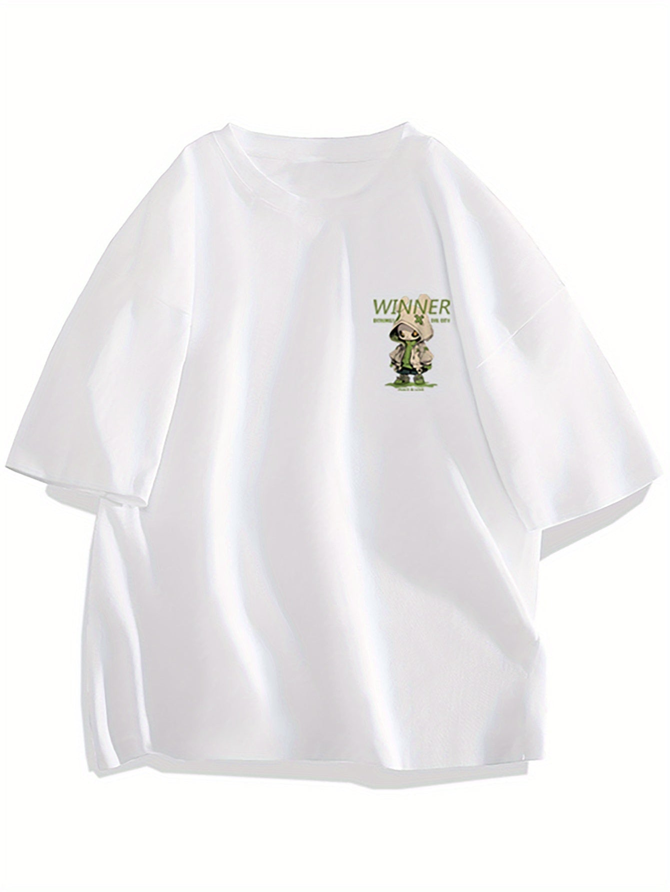 Herren Oversize Streetwear T-Shirt mit Cartoon-Print und Urban Style für Alltag und Freizeit