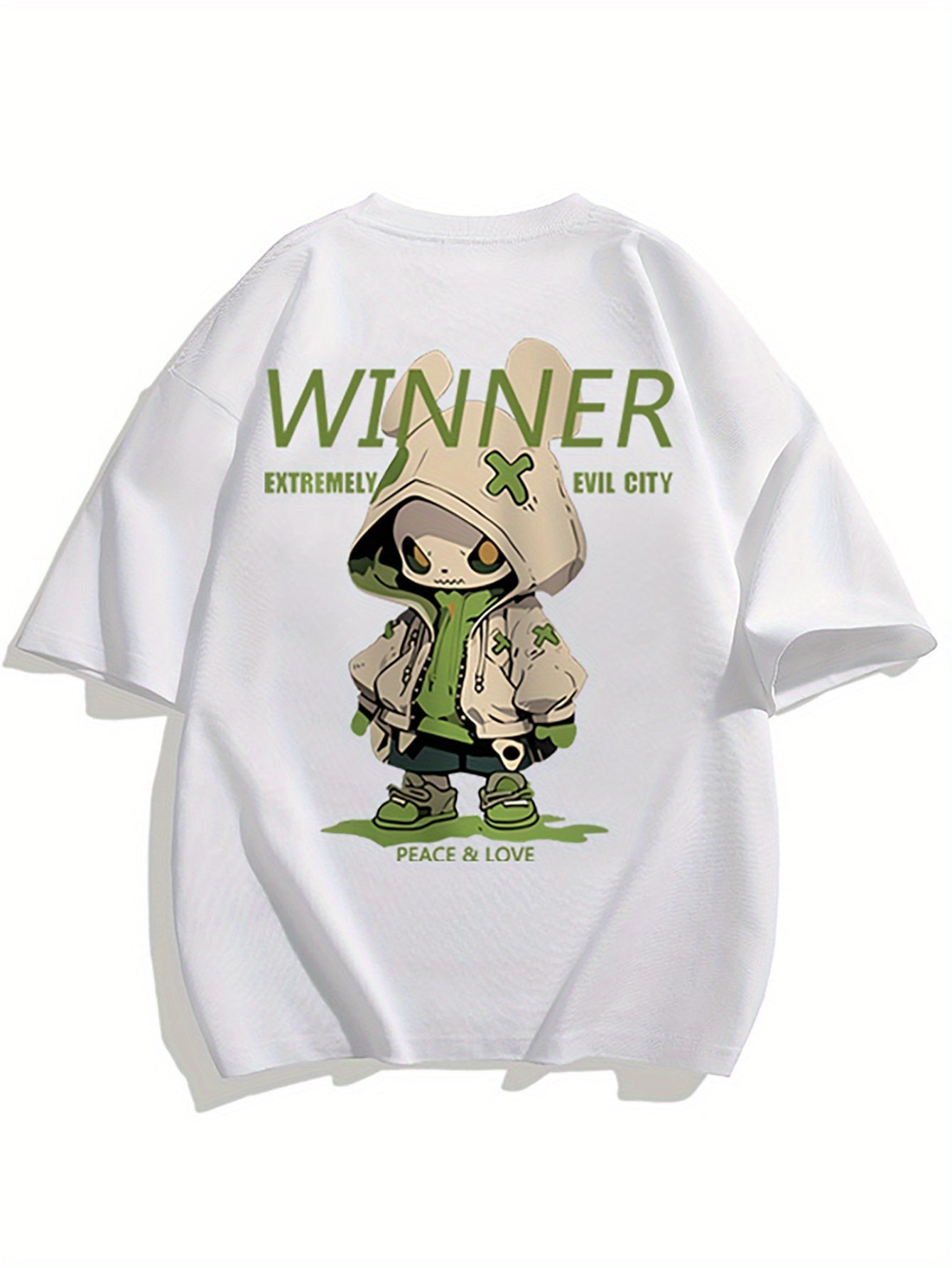 Herren Oversize Streetwear T-Shirt mit Cartoon-Print und Urban Style für Alltag und Freizeit