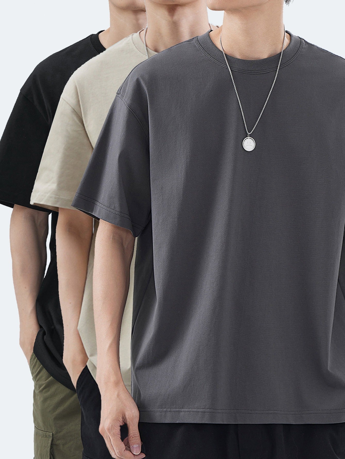 Herren Basic Oversize T-Shirt Set – Lässige Streetwear für Freizeit & Alltag