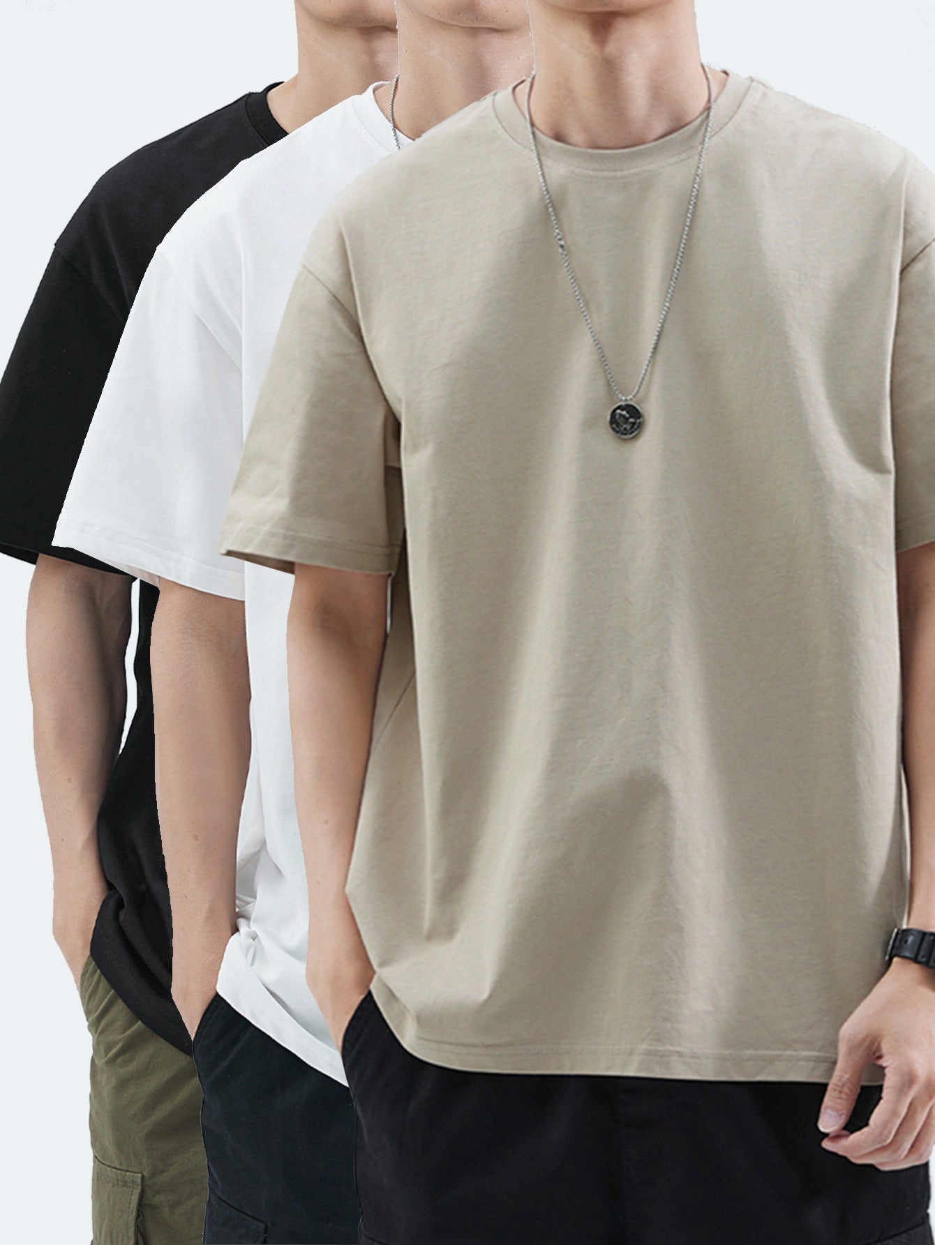 Herren Basic Oversize T-Shirt Set – Lässige Streetwear für Freizeit & Alltag