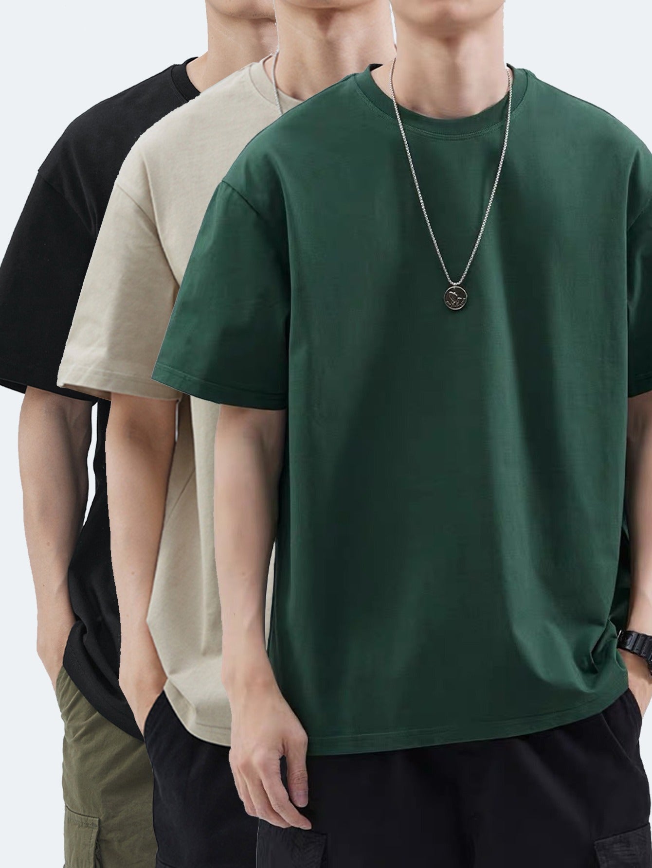 Herren Basic Oversize T-Shirt Set – Lässige Streetwear für Freizeit & Alltag