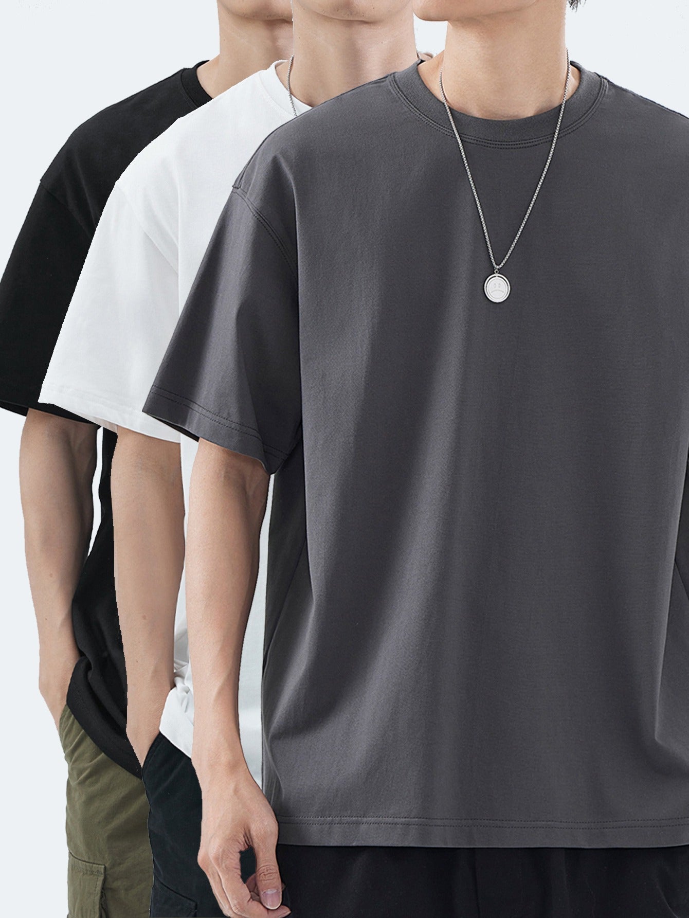 Herren Basic Oversize T-Shirt Set – Lässige Streetwear für Freizeit & Alltag