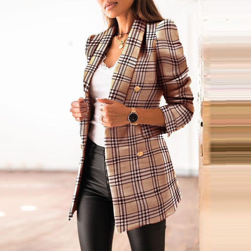 Richard – Bedruckter Doppelreihiger Blazer mit Reverskragen