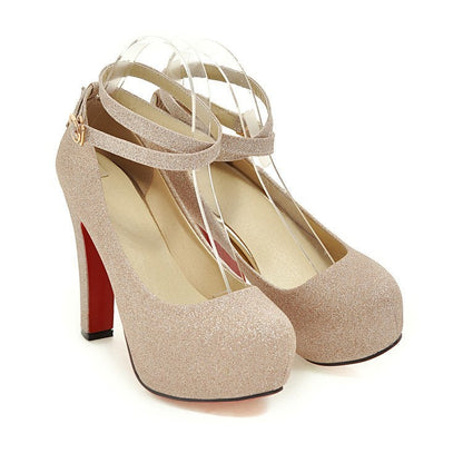 Judith – Damen High Heels mit Plateau und Schnalle