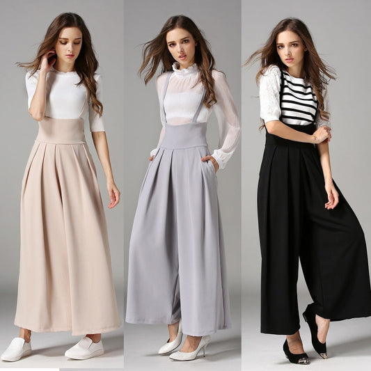 Amelia – Weite Damenhosen mit Hosenträgern