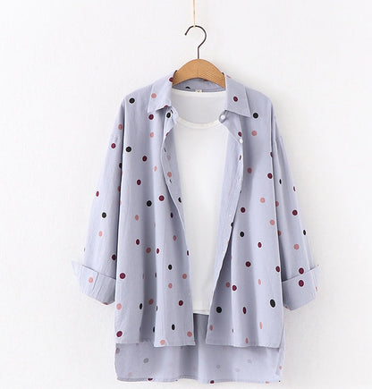 Melissa – Damenbluse mit Polka-Dot-Print