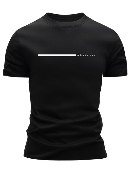Herren T-Shirt mit minimalistischem „whatever“-Print, modern & casual, ideal für Alltag und Freizeit