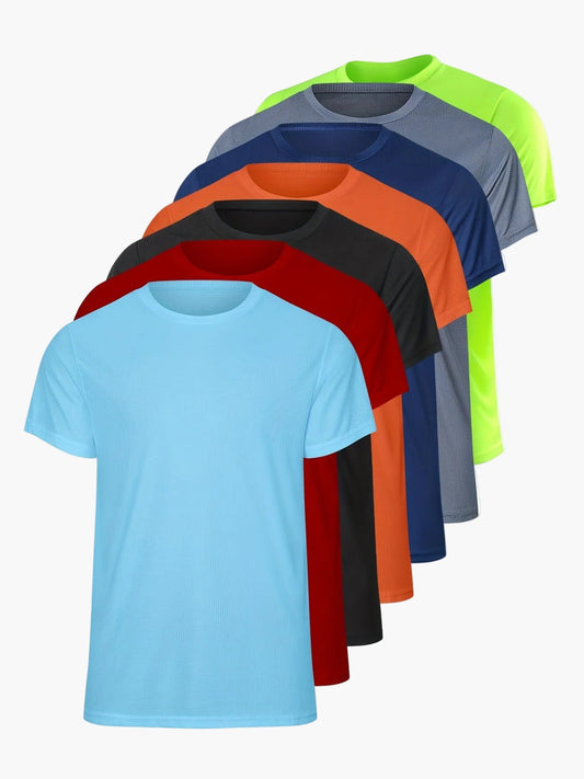 Herren Sport T-Shirt Set – Atmungsaktive Trainingsshirts für Fitness & Freizeit, 7er Pack