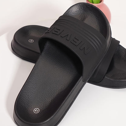 Herren Badeslipper mit Logo-Prägung – Bequeme Slides für Freizeit, Strand und Pool