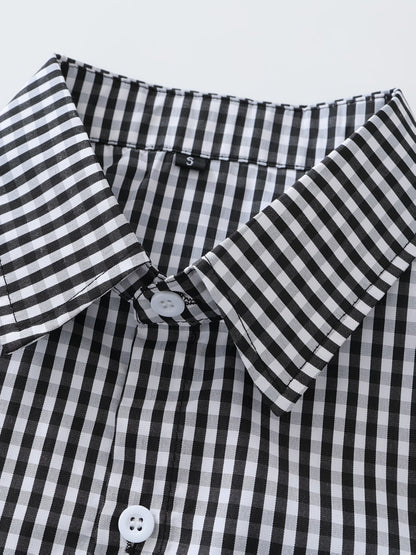 Herren Kurzarm Freizeithemd mit Karomuster und Brusttasche – Perfekt für Alltag und Sommer