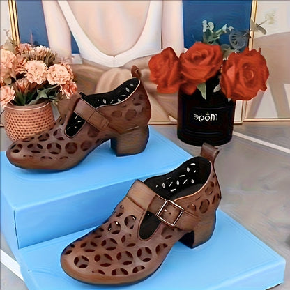 Damen Mary-Jane Pumps mit Blockabsatz – Modischer Freizeit- und Alltagsstil