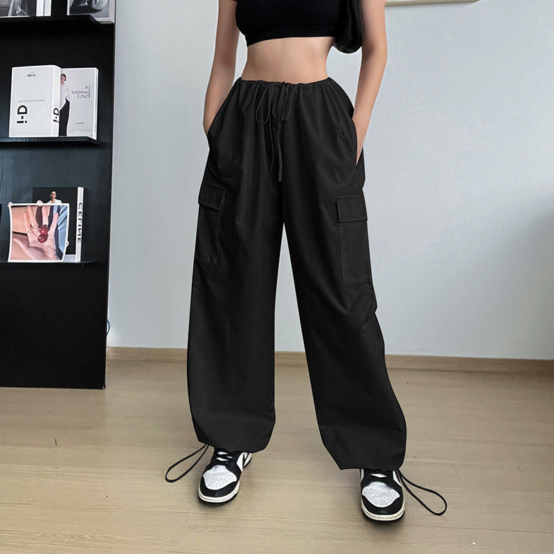 Shirley – Weite Damenhosen mit hohem Bund und Kordelzug