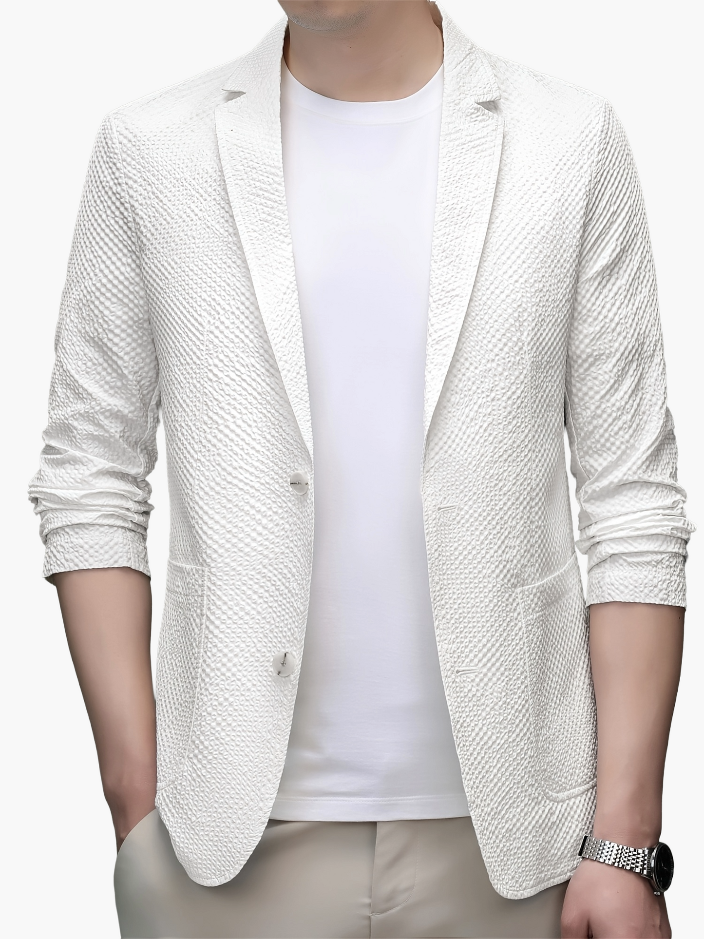 Herren Casual Blazer mit Struktur – Modernes Sakko für Alltag und Business
