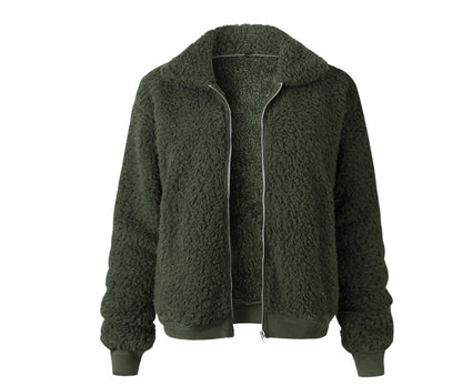 Grace – Kurze Damenjacke mit dickem Samtkragen
