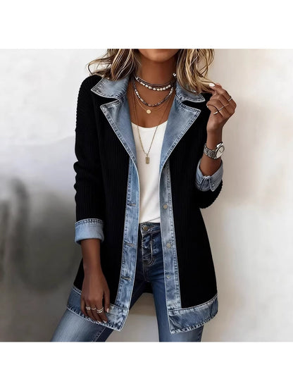 Damen Blazer im Denim-Look – Eleganter Casual Style für Business & Freizeit