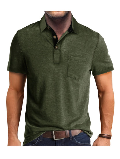 Herren Polohemd mit Brusttasche – Stilvolles Freizeitshirt für Alltag und Büro