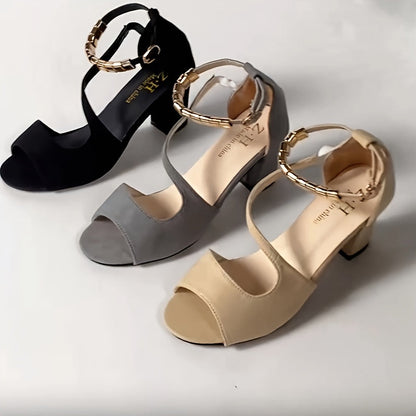 Damen Sandaletten mit Blockabsatz für elegante Anlässe