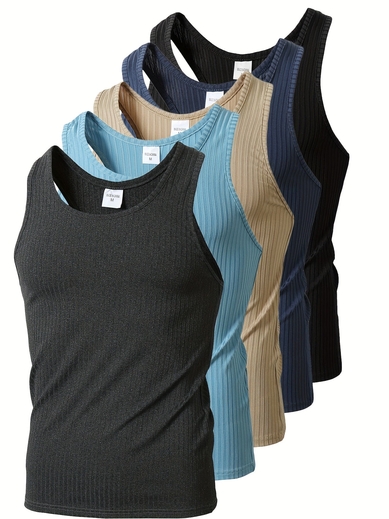 Herren Tanktop Set – Sportlicher Ripp-Look, Vielseitig für Alltag & Fitness
