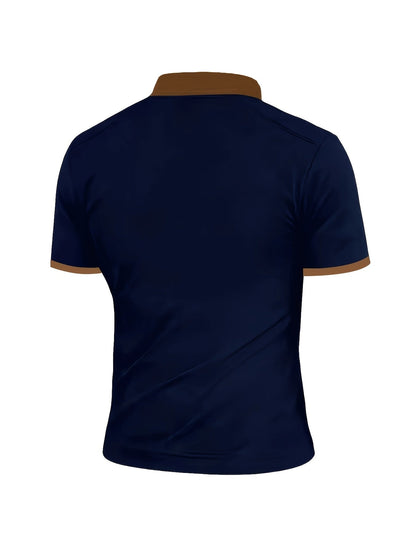 Herren Poloshirt mit Stehkragen und Brusttasche – Moderner Freizeitstil für jeden Anlass