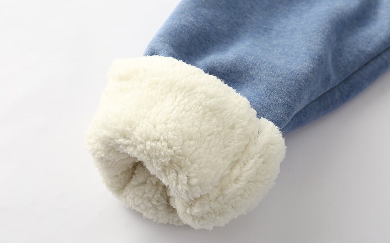 Zoe – Gepolsterte Lammvelours-Sweathose